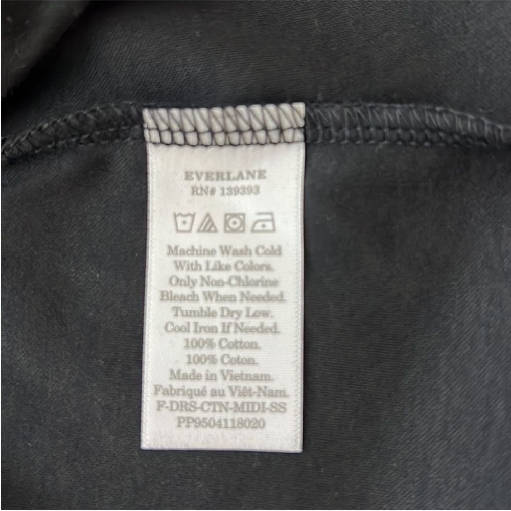 NWT Everlane The Luxe Cotton Seamed Tank Midi Dress in Black Size XS - Picture 8 of 10